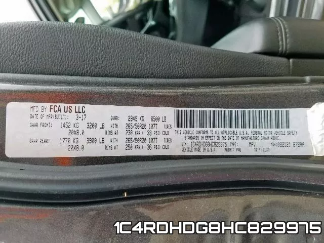 1C4RDHDG8HC829975 фото 2