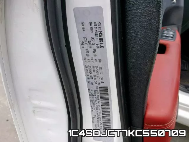 1C4SDJCT7KC550709 фото 2