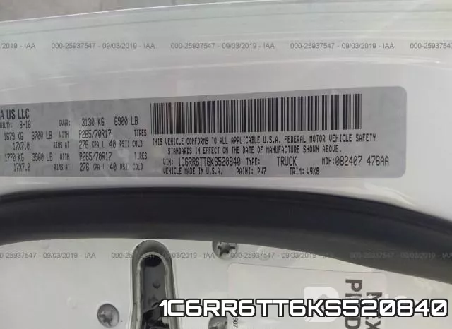 1C6RR6TT6KS520840 фото 10