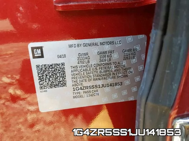 1G4ZR5SS1JU141853 фото 2