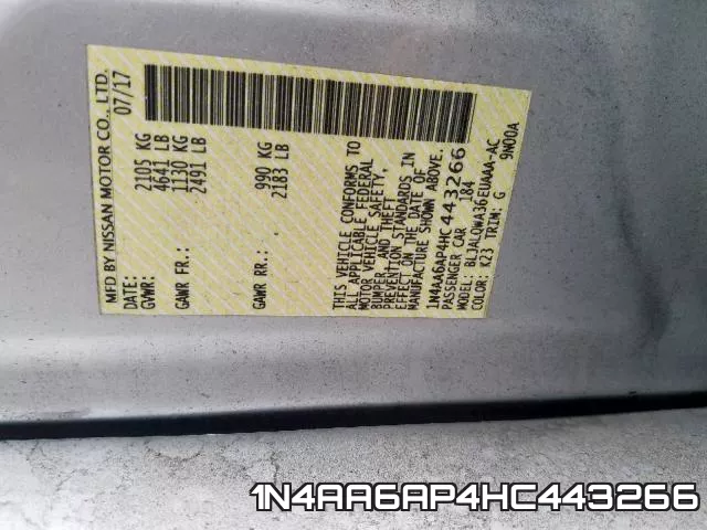 1N4AA6AP4HC443266 фото 2