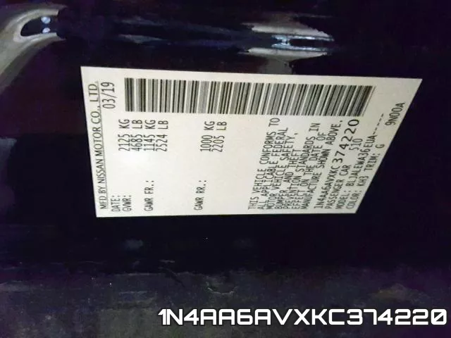 1N4AA6AVXKC374220 фото 2