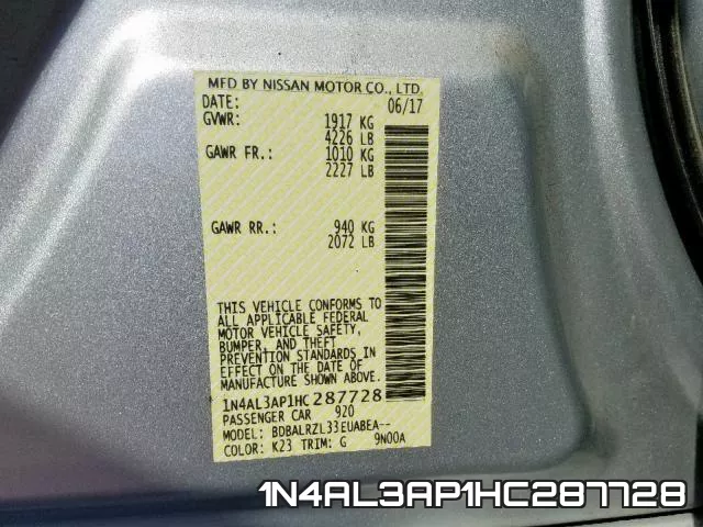 1N4AL3AP1HC287728 фото 2