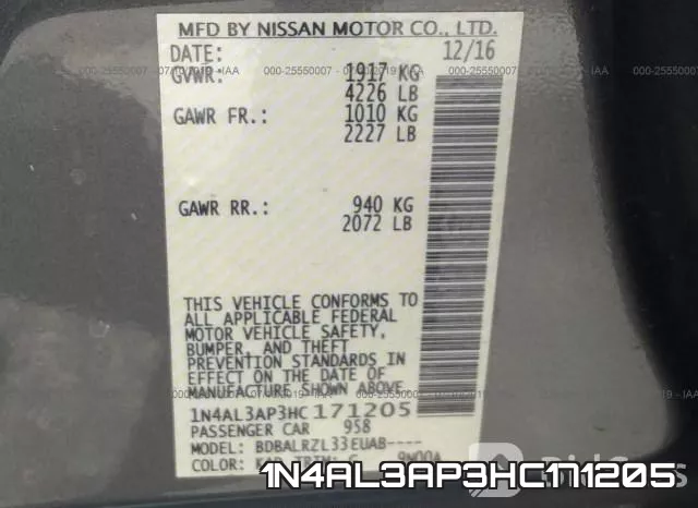 1N4AL3AP3HC171205 фото 10