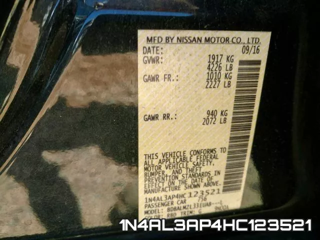 1N4AL3AP4HC123521 фото 2