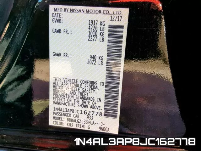 1N4AL3AP8JC162778 фото 2