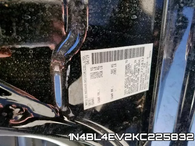 1N4BL4EV2KC225832 фото 2