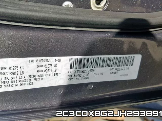 2C3CDXBG2JH293891 фото 2