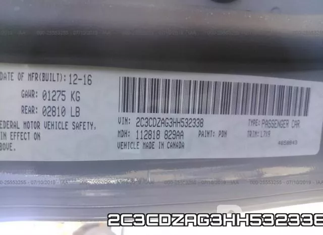 2C3CDZAG3HH532338 фото 10