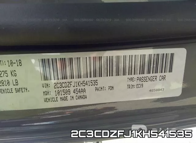 2C3CDZFJ1KH541535 фото 10