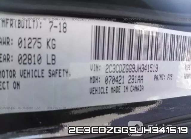 2C3CDZGG9JH341519 фото 10