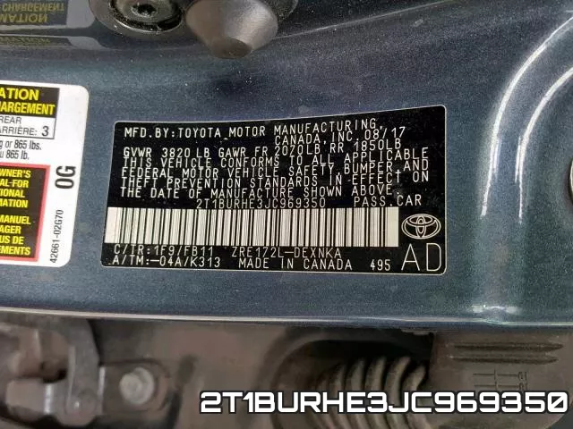 2T1BURHE3JC969350 фото 2