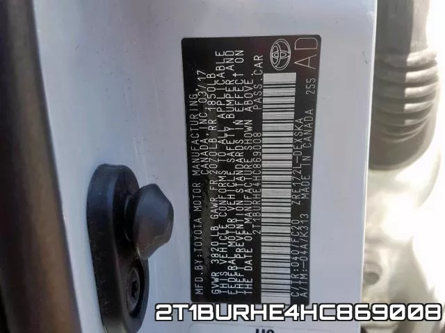 2T1BURHE4HC869008 фото 2