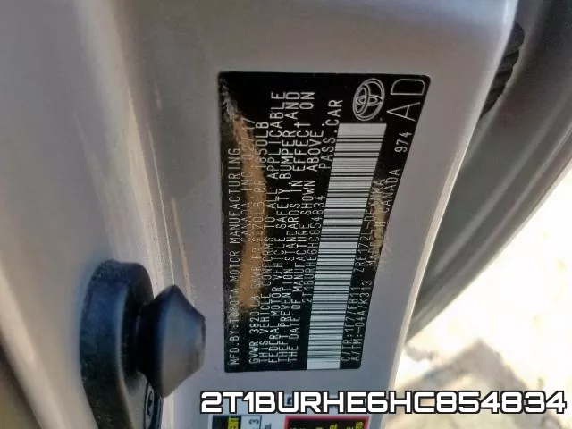 2T1BURHE6HC854834 фото 2