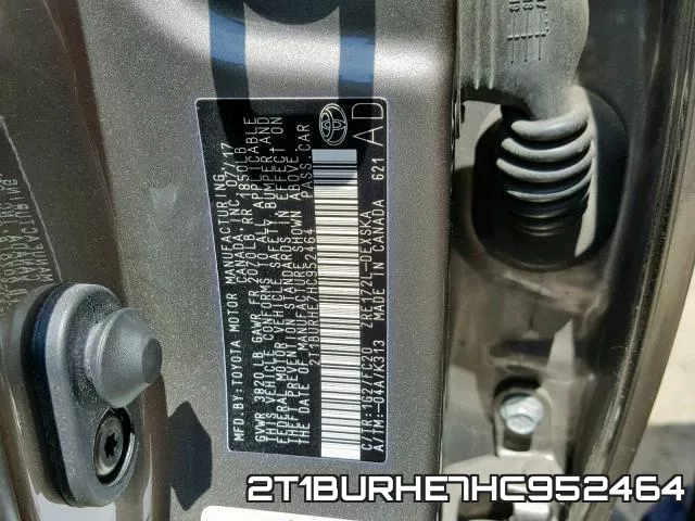 2T1BURHE7HC952464 фото 2