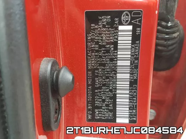 2T1BURHE7JC084584 фото 2