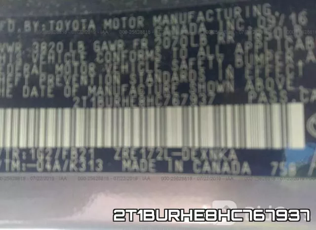 2T1BURHE8HC767937 фото 10