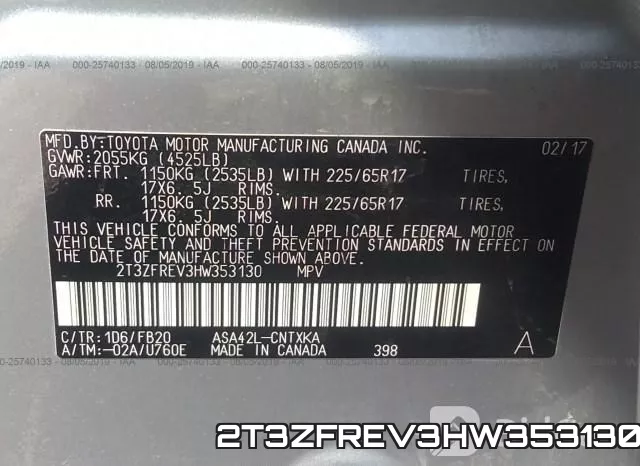 2T3ZFREV3HW353130 фото 10