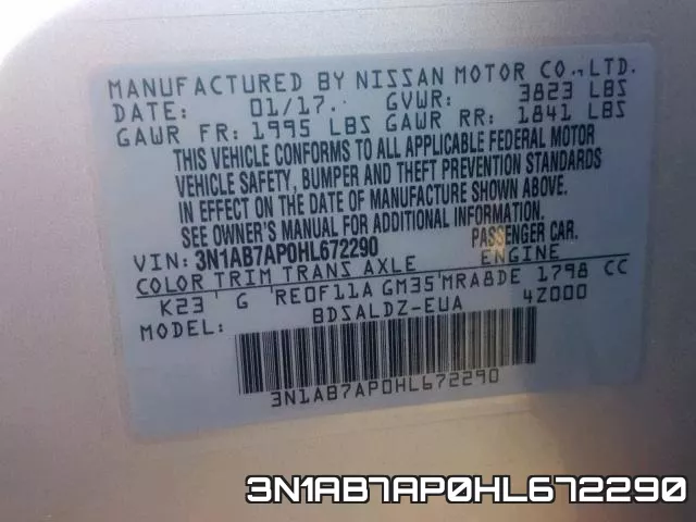 3N1AB7AP0HL672290 фото 2