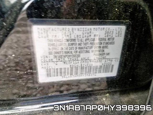 3N1AB7AP0HY398396 фото 2