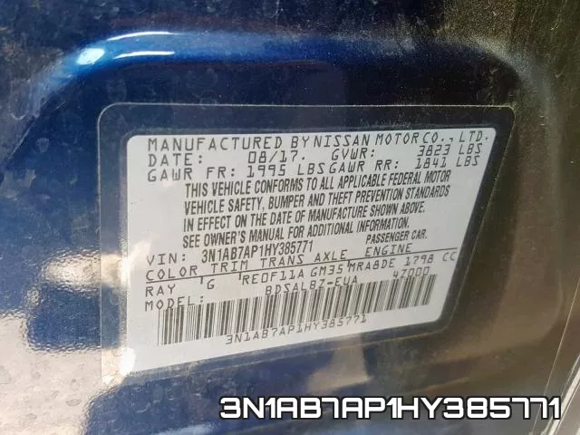 3N1AB7AP1HY385771 фото 2