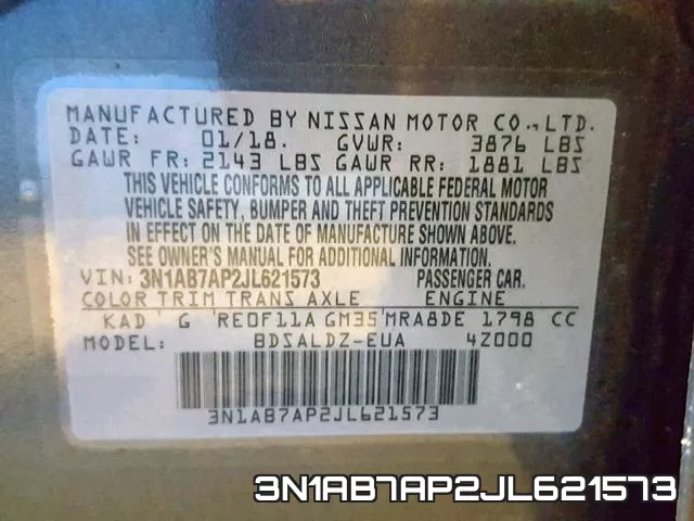 3N1AB7AP2JL621573 фото 2
