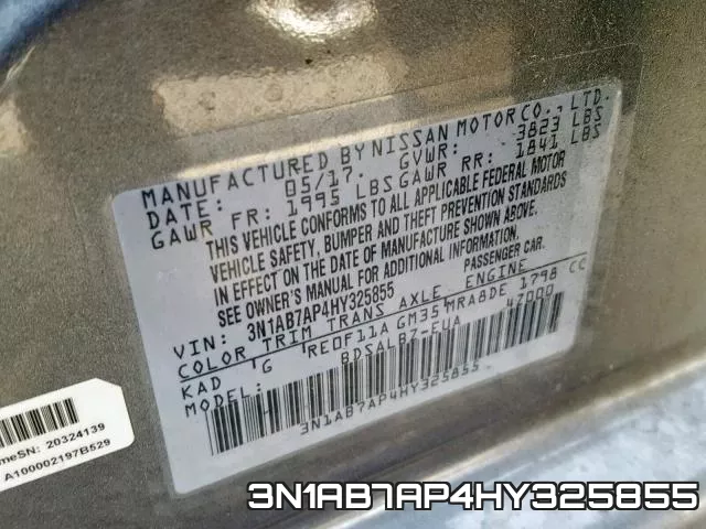 3N1AB7AP4HY325855 фото 2