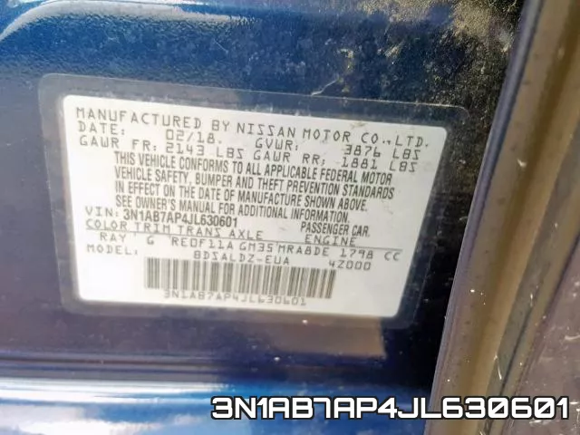 3N1AB7AP4JL630601 фото 2
