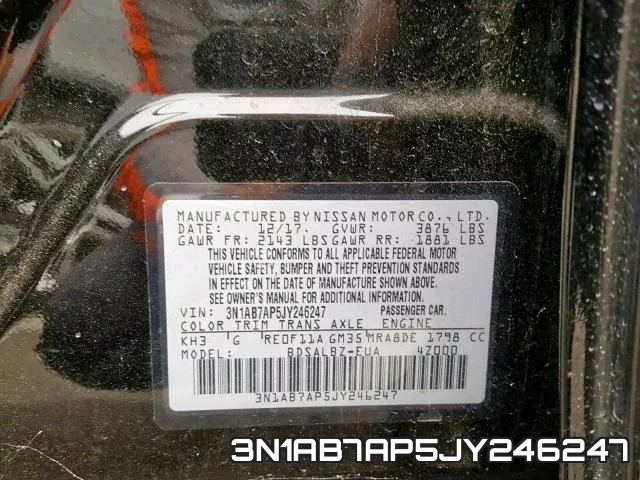 3N1AB7AP5JY246247 фото 2