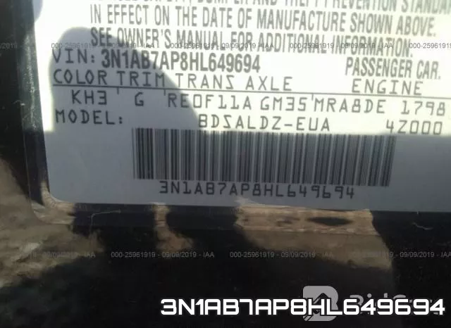 3N1AB7AP8HL649694 фото 10