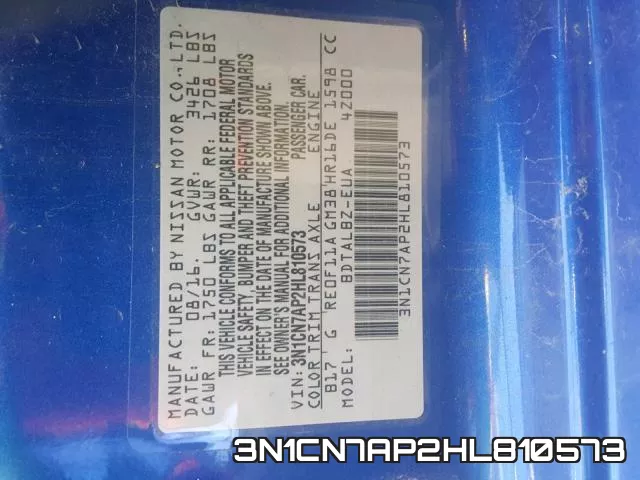 3N1CN7AP2HL810573 фото 2