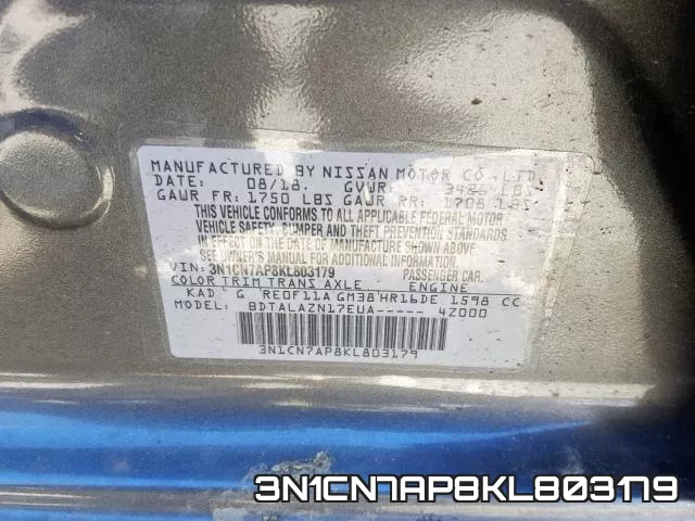 3N1CN7AP8KL803179 фото 2