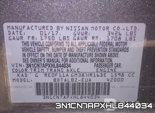 3N1CN7APXHL844034 фото 10