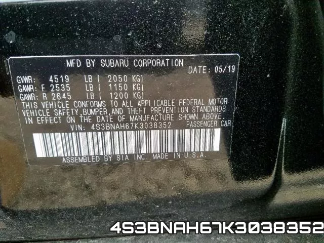 4S3BNAH67K3038352 фото 2
