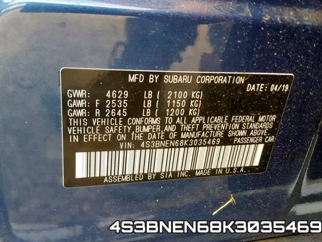 4S3BNEN68K3035469 фото 2