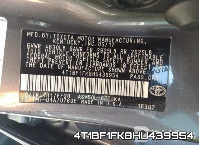 4T1BF1FK8HU439954 фото 10