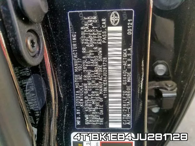 4T1BK1EB4JU281728 фото 2