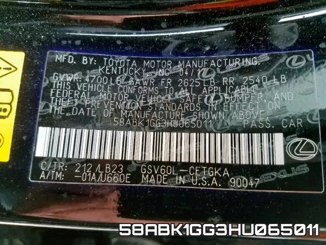58ABK1GG3HU065011 фото 2