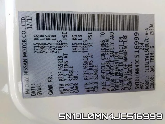 5N1DL0MN4JC516999 фото 2