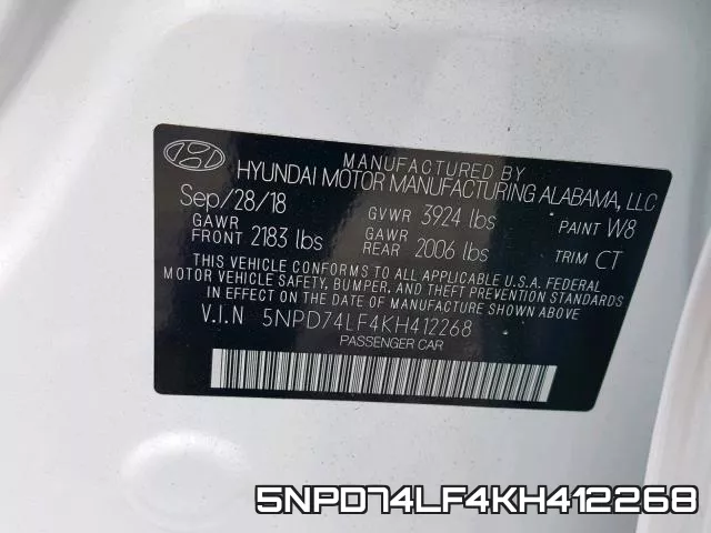 5NPD74LF4KH412268 фото 2
