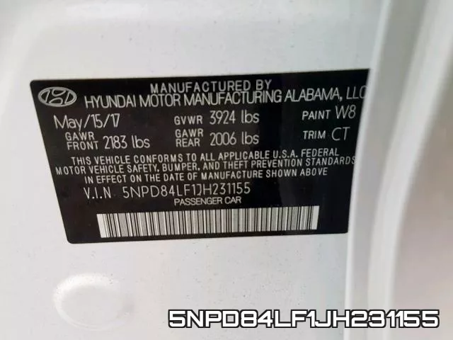 5NPD84LF1JH231155 фото 2