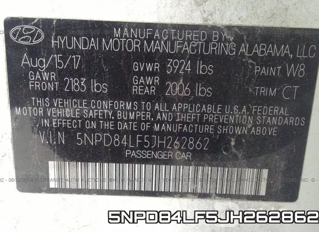 5NPD84LF5JH262862 фото 10