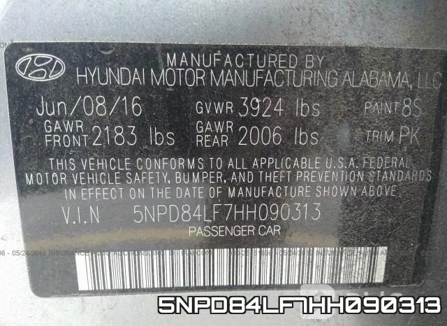 5NPD84LF7HH090313 фото 10