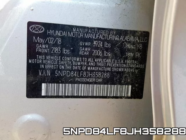 5NPD84LF8JH358288 фото 2