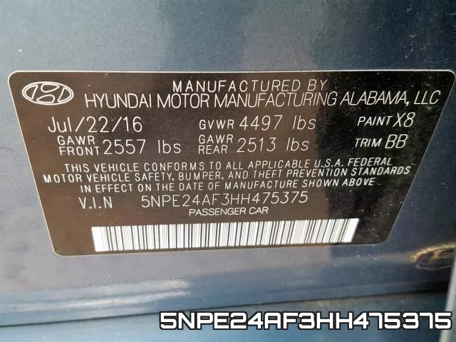 5NPE24AF3HH475375 фото 2