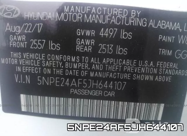 5NPE24AF5JH644107 фото 10