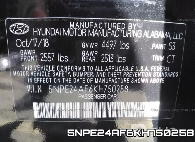 5NPE24AF6KH750258 фото 10