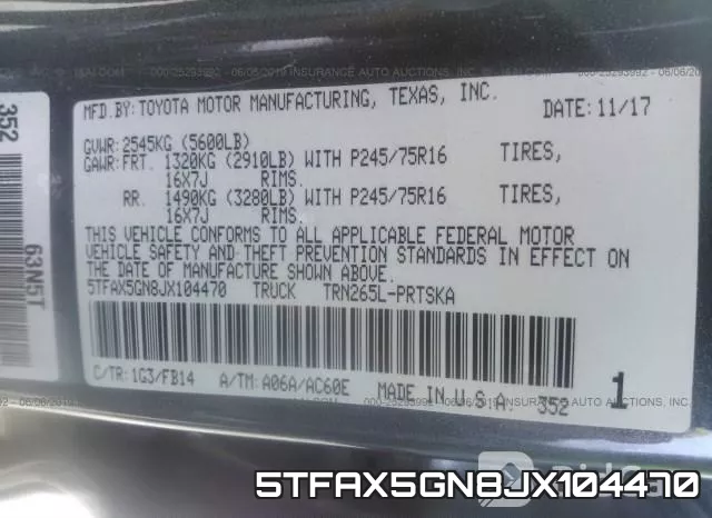 5TFAX5GN8JX104470 фото 10