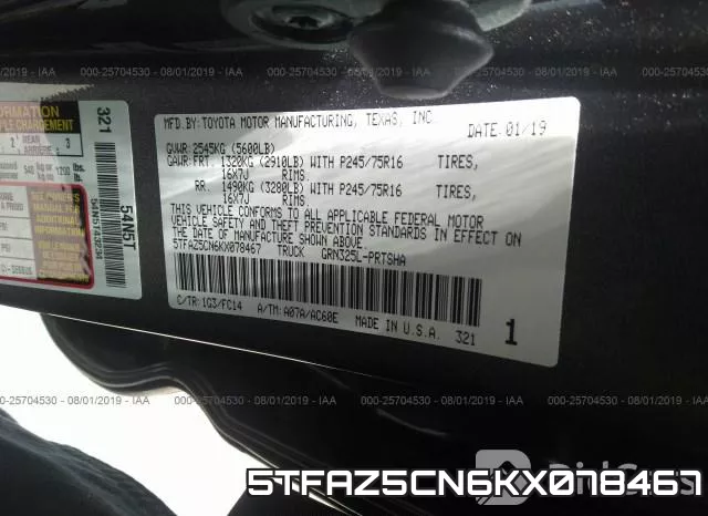 5TFAZ5CN6KX078467 фото 10