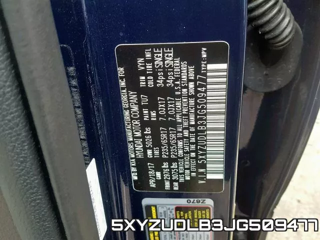5XYZUDLB3JG509477 фото 2